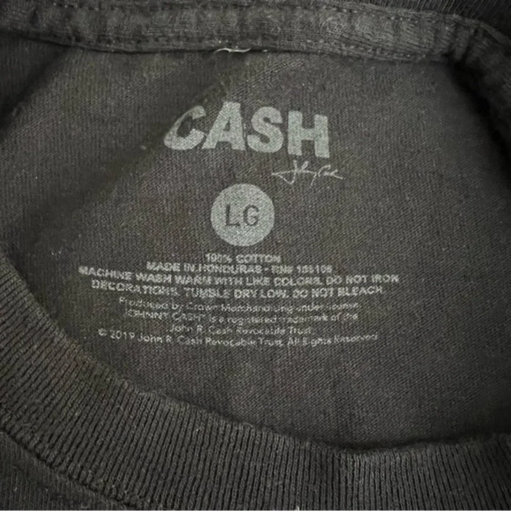 Johnny Cash Black T-shirt Men's Sz L - Picture 4 of 4